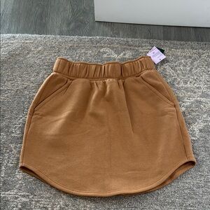 Tan Elastic Waist Skirt NWT